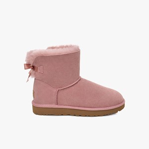 Ugg Mini Bailey Bow II Klassiska Stövlar Dam Rosa (302716XBG)